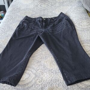 Judy Blue Faded Black Wash Jeans with Leather Patch